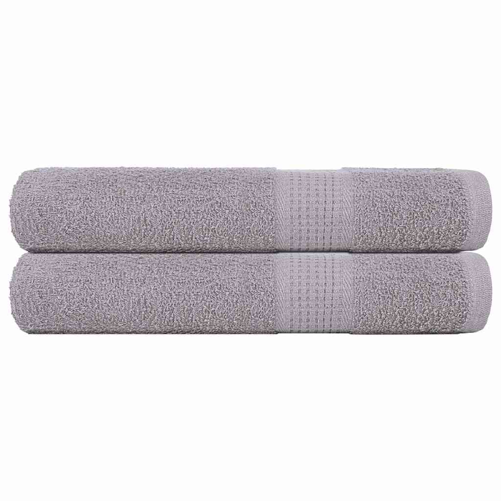 Serviettes de sauna FROGN 2 pces Gris 80x200 cm 360 g/m²