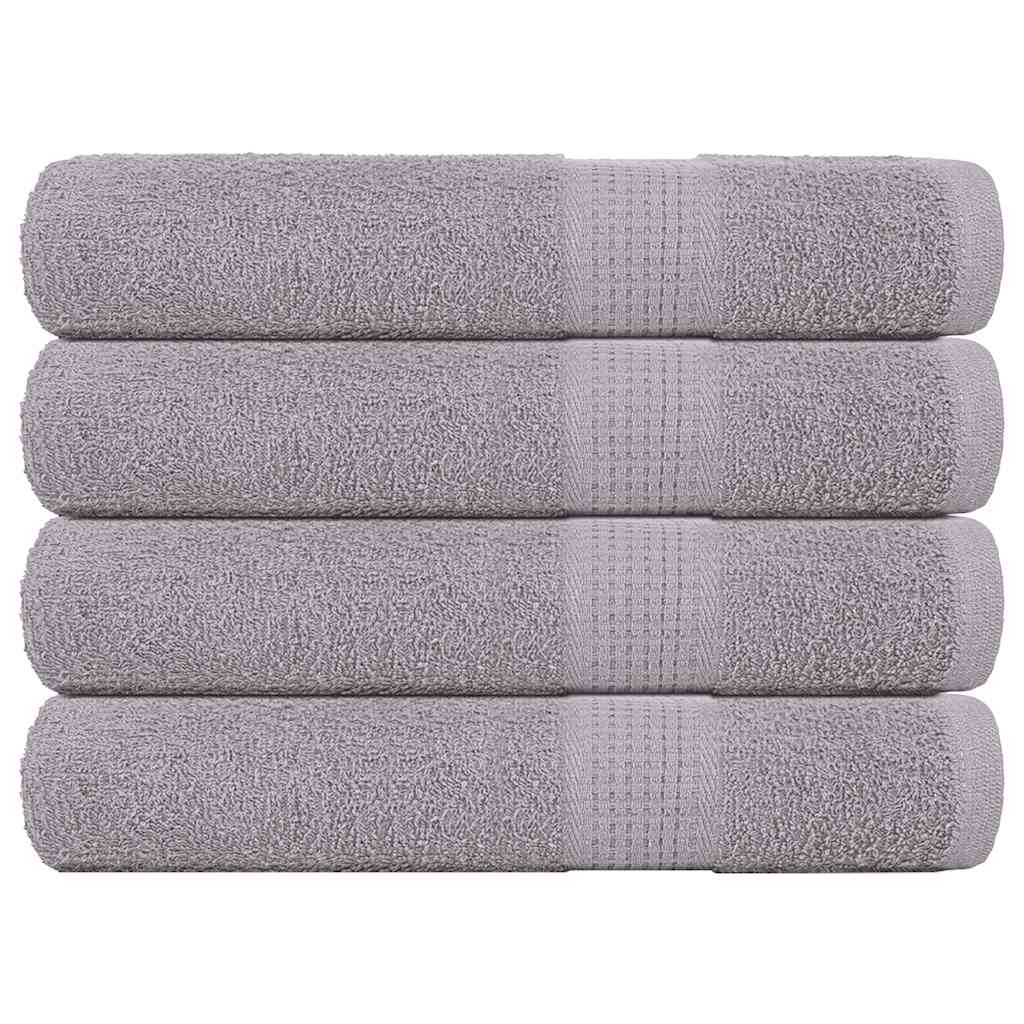 Serviettes de sauna FROGN 4 pces Gris 80x200 cm 360 g/m²