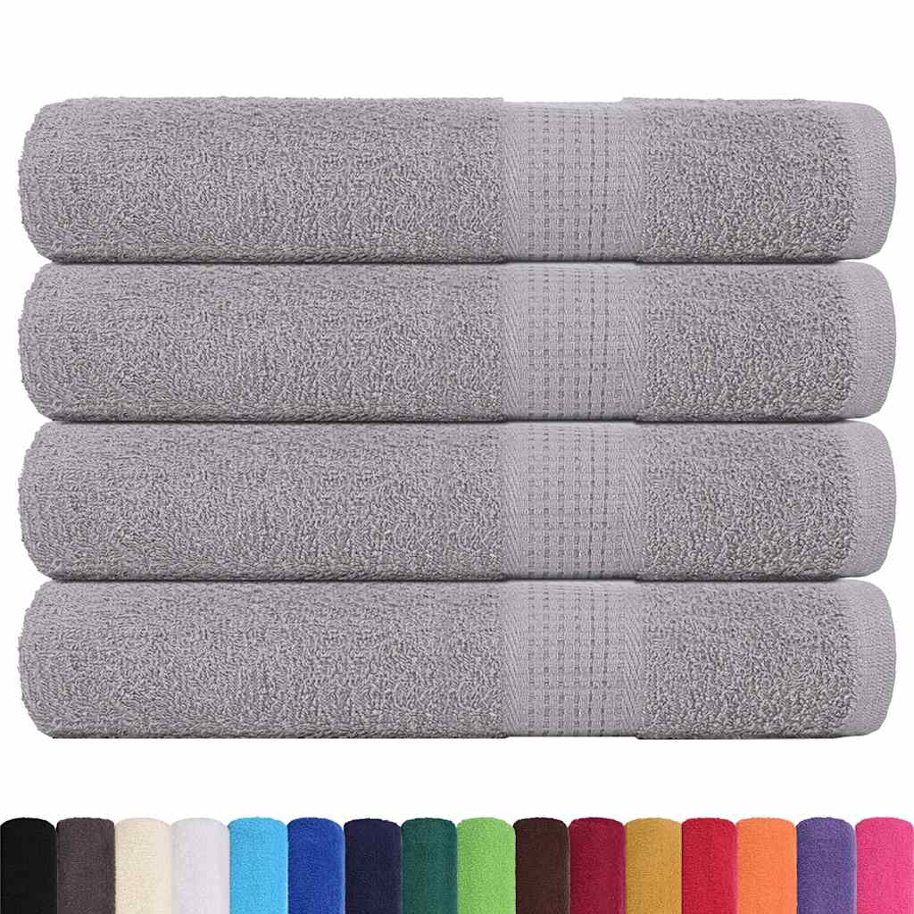 Serviettes de sauna FROGN 4 pces Gris 80x200 cm 360 g/m²
