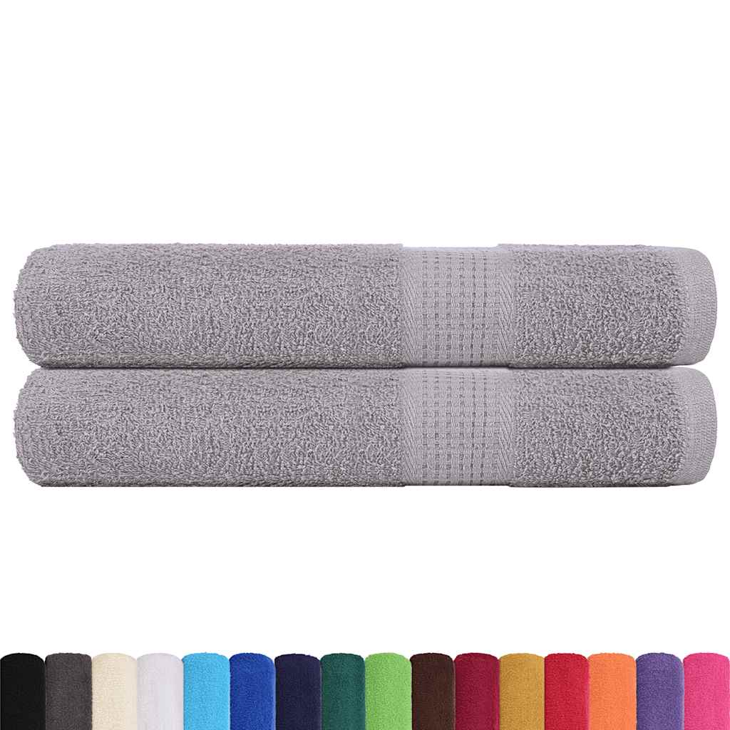 Serviettes FROGN 2 pces Grises 100x200 cm 360 g/m²