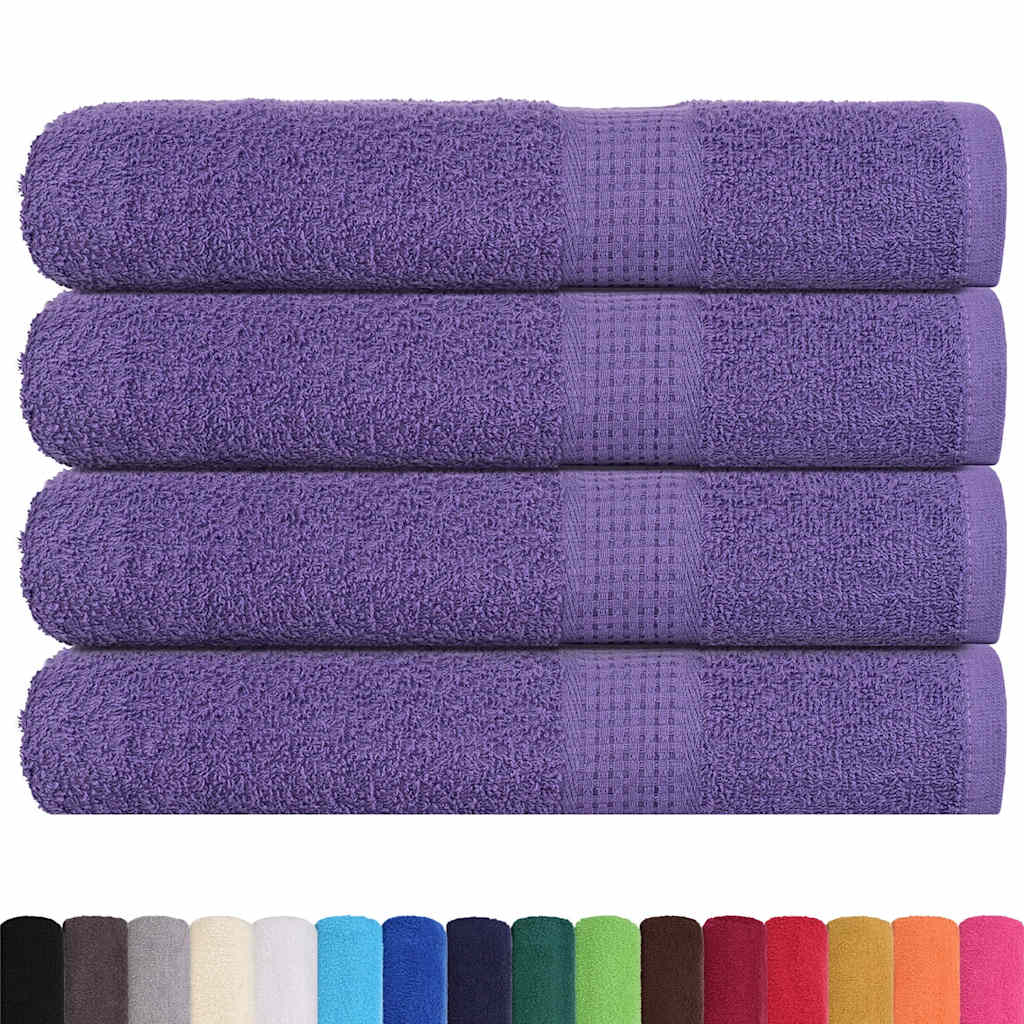 Serviettes de sauna FROGN 4 p. Mauve 80x200 cm 360 g/m²