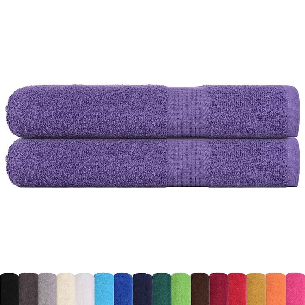 Serviettes FROGN 2 p. Violet 100x200 cm 360 g/m²