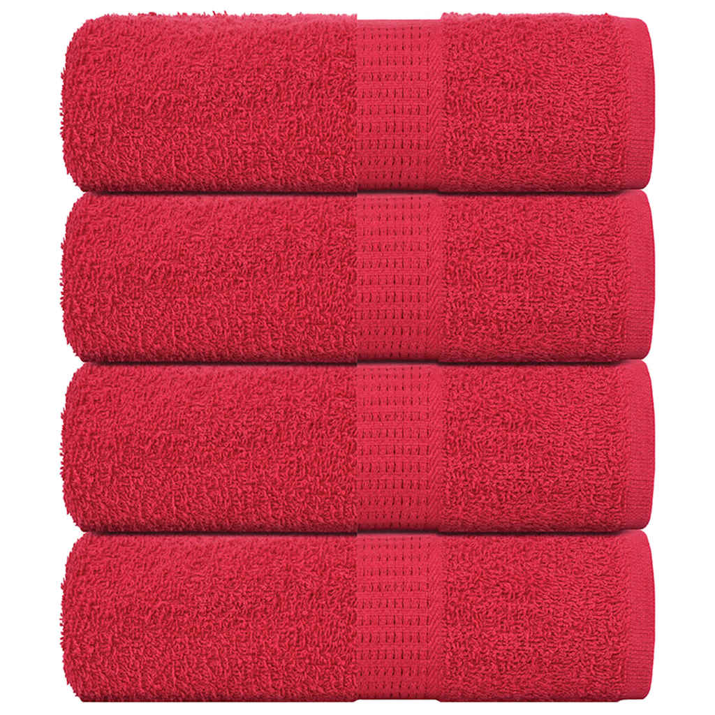 Serviettes invités FROGN 4 p. Rouge 30x50 cm 360 g/m²