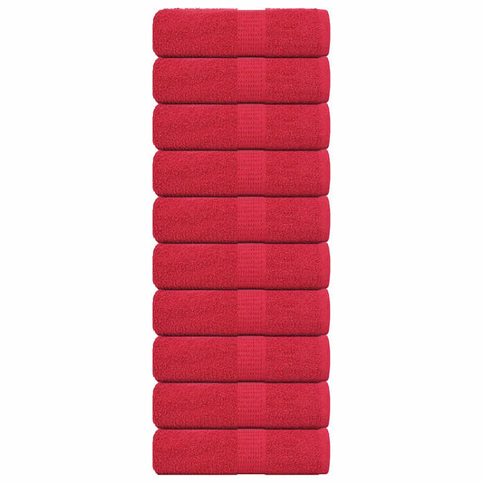 Gästetücher FROGN 10 Stk. Rot 30x50 cm 360 g/m²