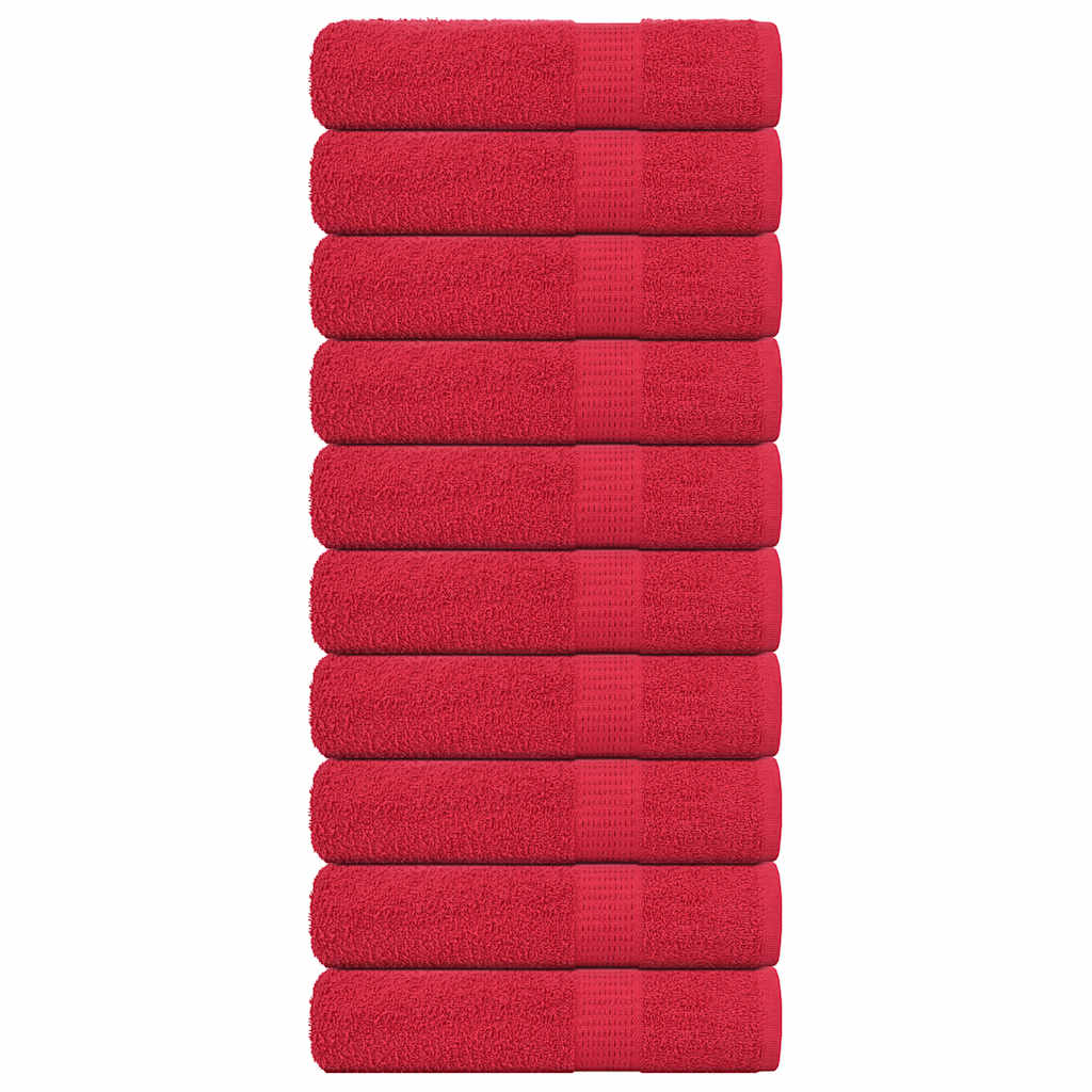 Serviettes de douche FROGN 10 pièces Rouge 70x140 cm 360 g/m²