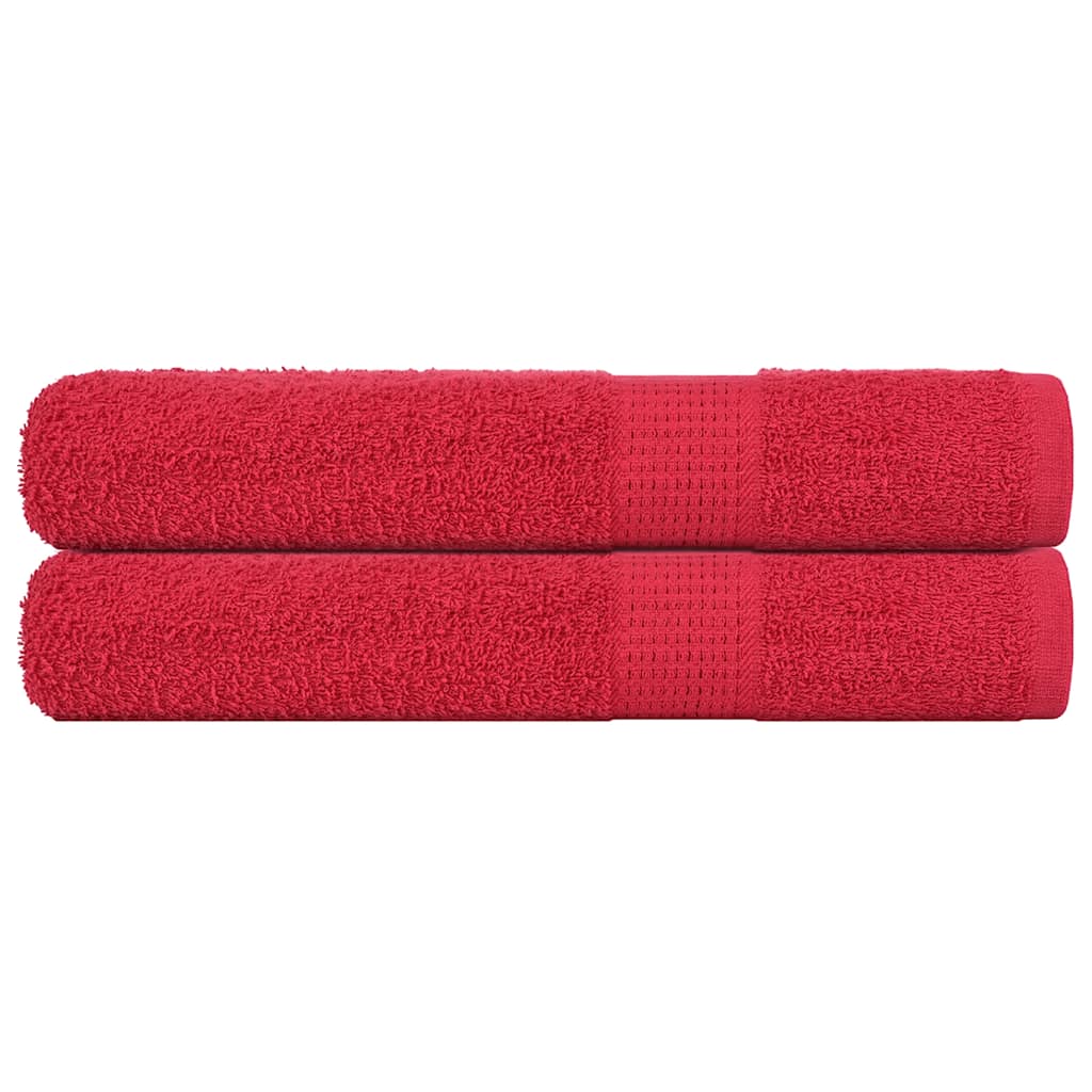 Serviettes de sauna FROGN 2 pièces Rouges 80x200 cm 360 g/m²