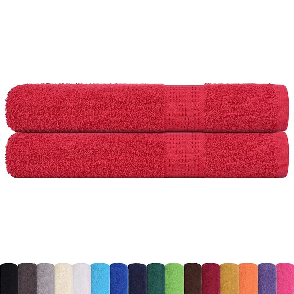 Serviettes de sauna FROGN 2 pièces Rouges 80x200 cm 360 g/m²