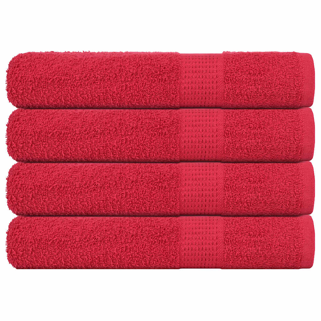 Serviettes FROGN 4 p. Rouge 100x200 cm 360 g/m²