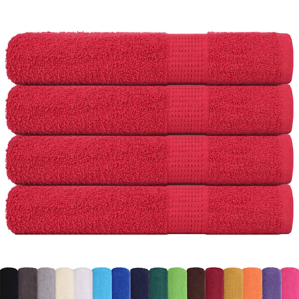 Serviettes FROGN 4 p. Rouge 100x200 cm 360 g/m²