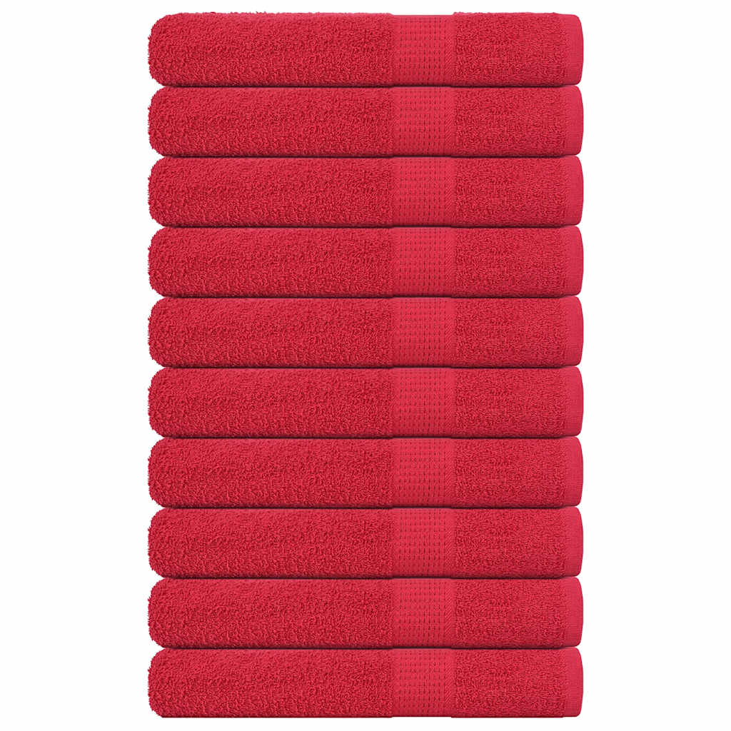 Serviettes FROGN 10 pces Rouge 100x200 cm 360 g/m²