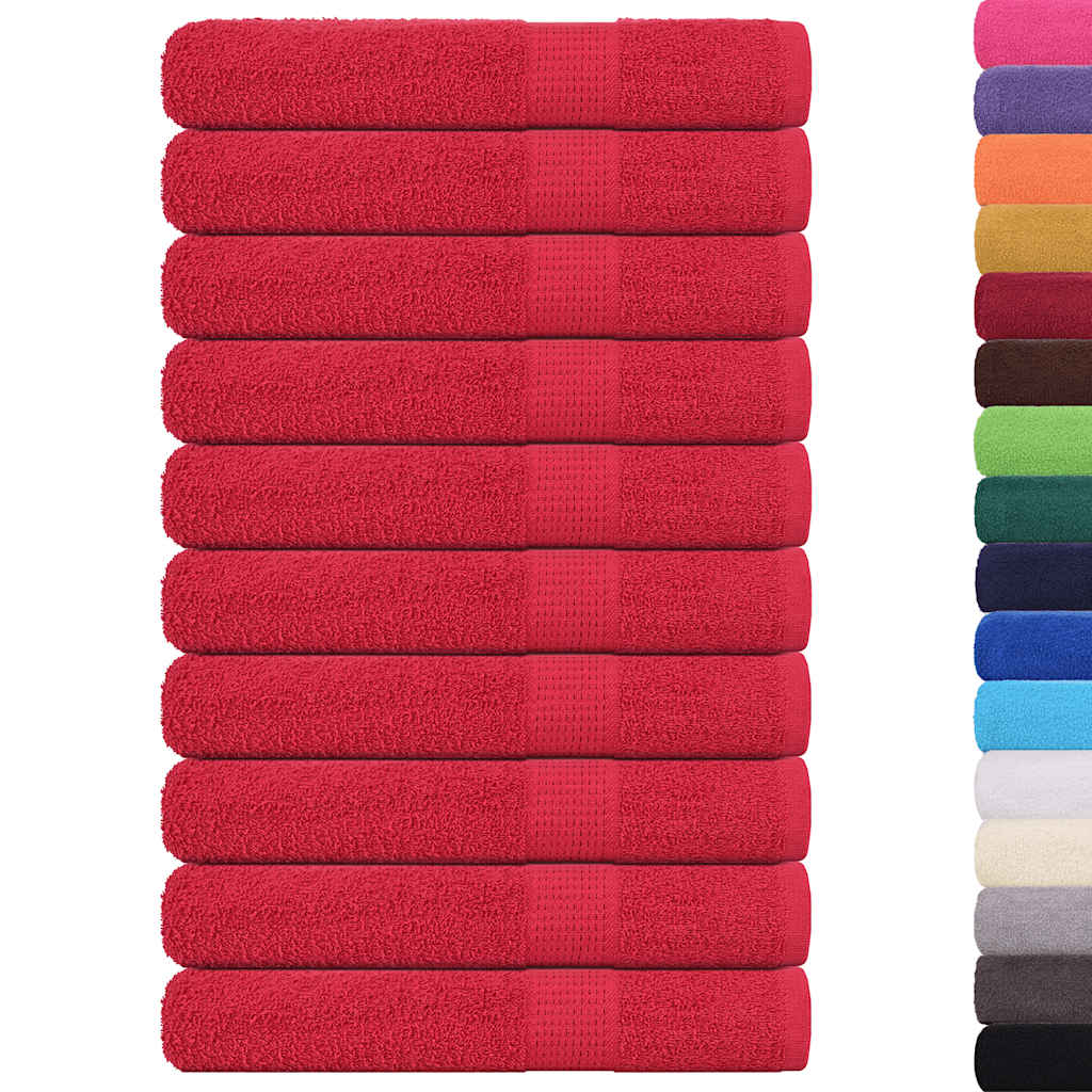 Serviettes FROGN 10 pces Rouge 100x200 cm 360 g/m²