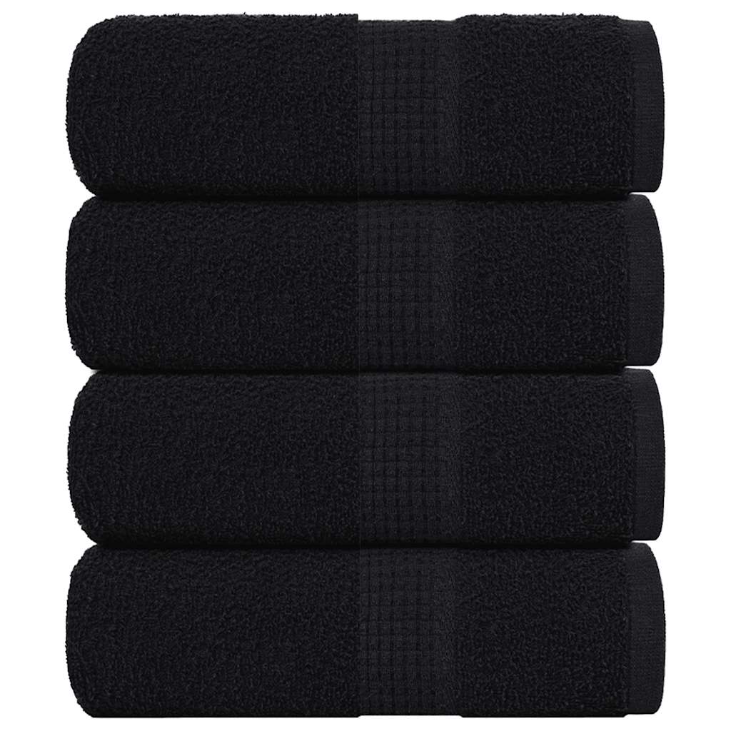 Gästetücher FROGN 4 Stk. Schwarz 30x50 cm 360 g/m²