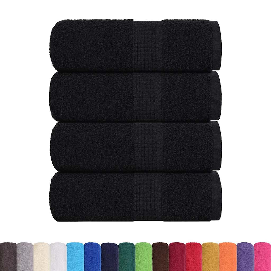 Gästetücher FROGN 4 Stk. Schwarz 30x50 cm 360 g/m²
