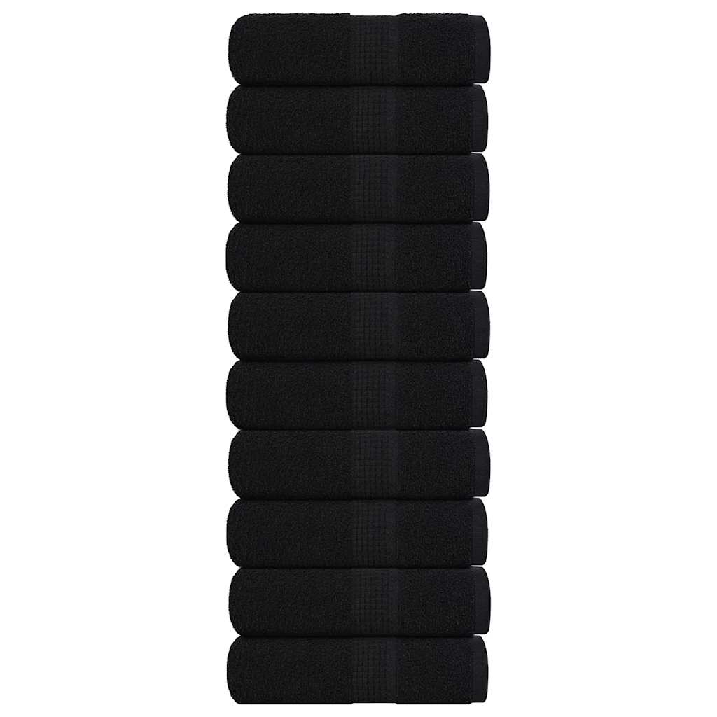 Serviettes d'invité FROGN 10 pièces Noir 30x50 cm 360 g/m²