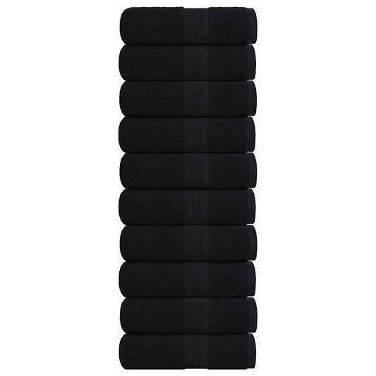 Gästetücher FROGN 10 Stk. Schwarz 30x50 cm 360 g/m²