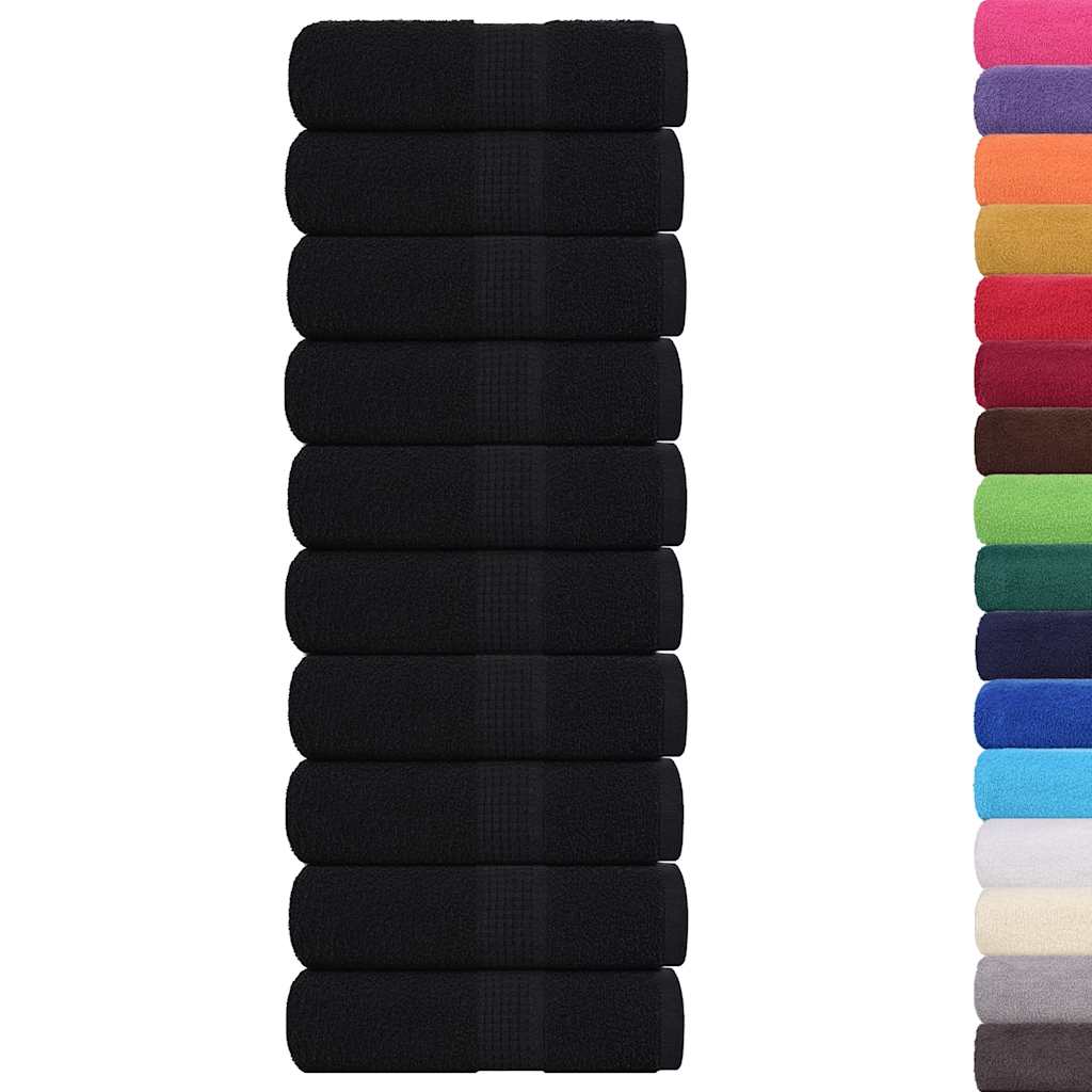 Serviettes d'invité FROGN 10 pièces Noir 30x50 cm 360 g/m²