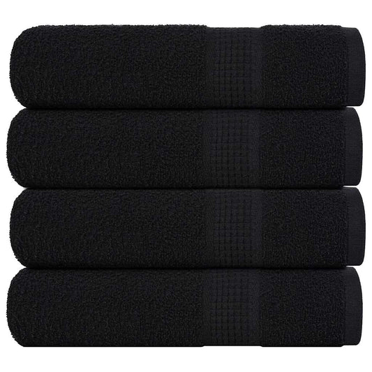 Handtücher FROGN 4 Stk. Schwarz 50x100 cm 360 g/m²