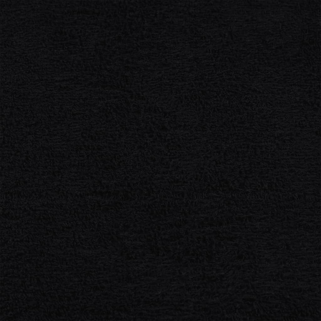 Serviettes de douche FROGN 10 pièces Noir 70x140 cm 360 g/m²