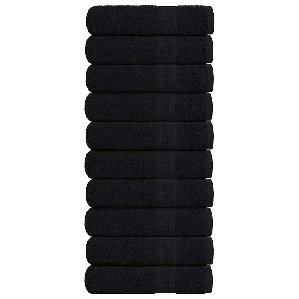 Bath towels FROGN 10 pcs Black 100x150 cm 360 gsm