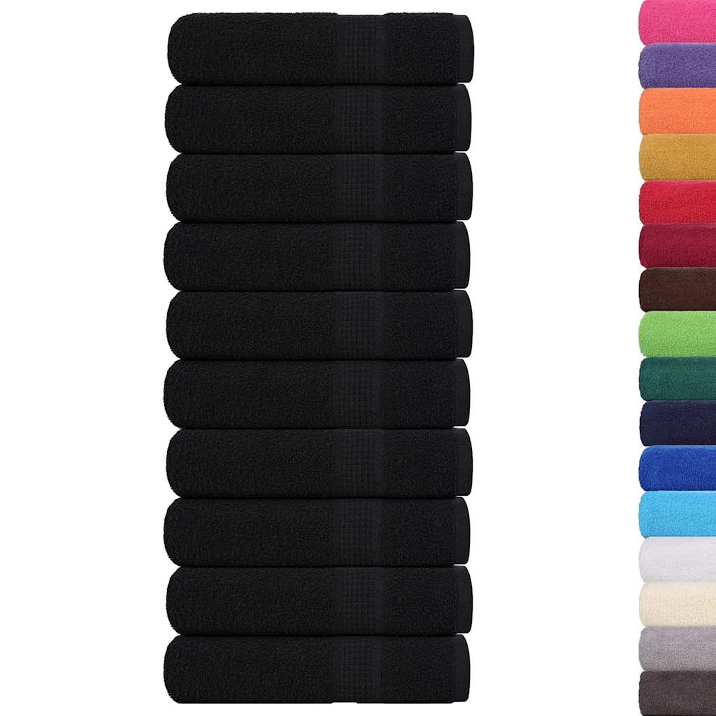 Bath towels FROGN 10 pcs Black 100x150 cm 360 gsm