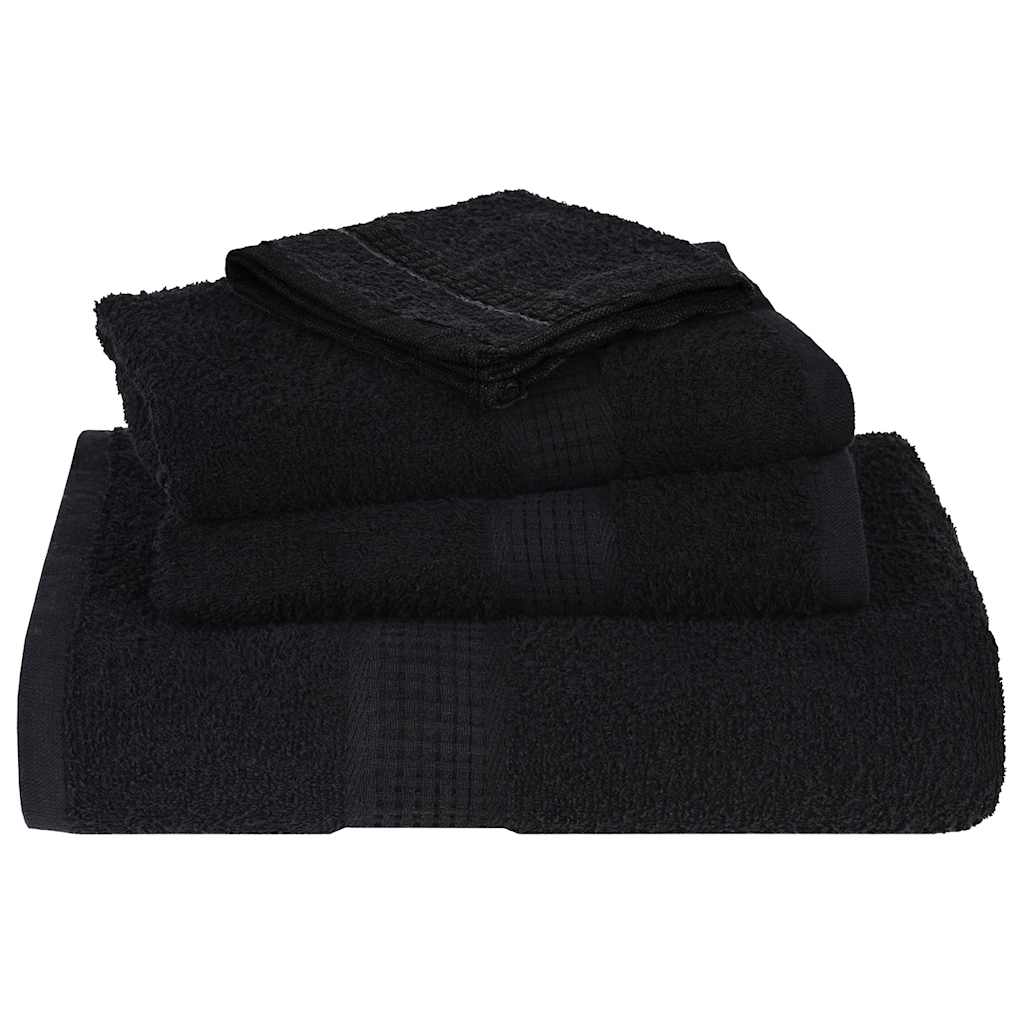 Bath towels FROGN 10 pcs Black 100x150 cm 360 gsm