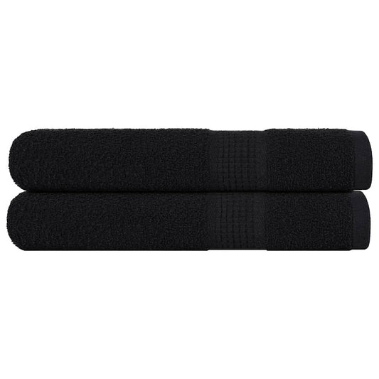 Saunatücher FROGN 2 Stk. Schwarz 80x200 cm 360 g/m²