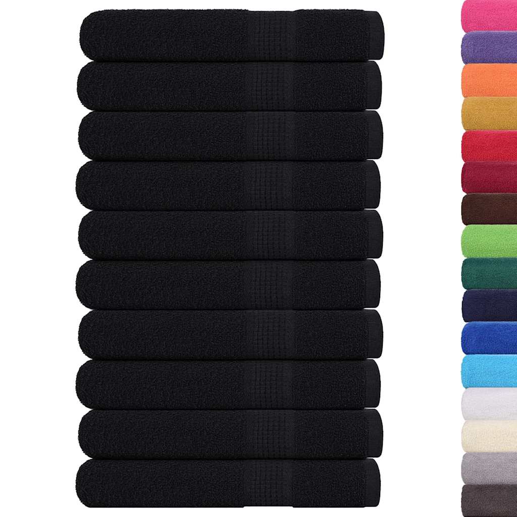 Serviettes de sauna FROGN 10 p. Noir 80x200 cm 360 g/m²