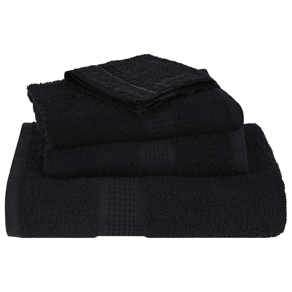 Serviettes FROGN 2 pces Noir 100x200 cm 360 g/m²