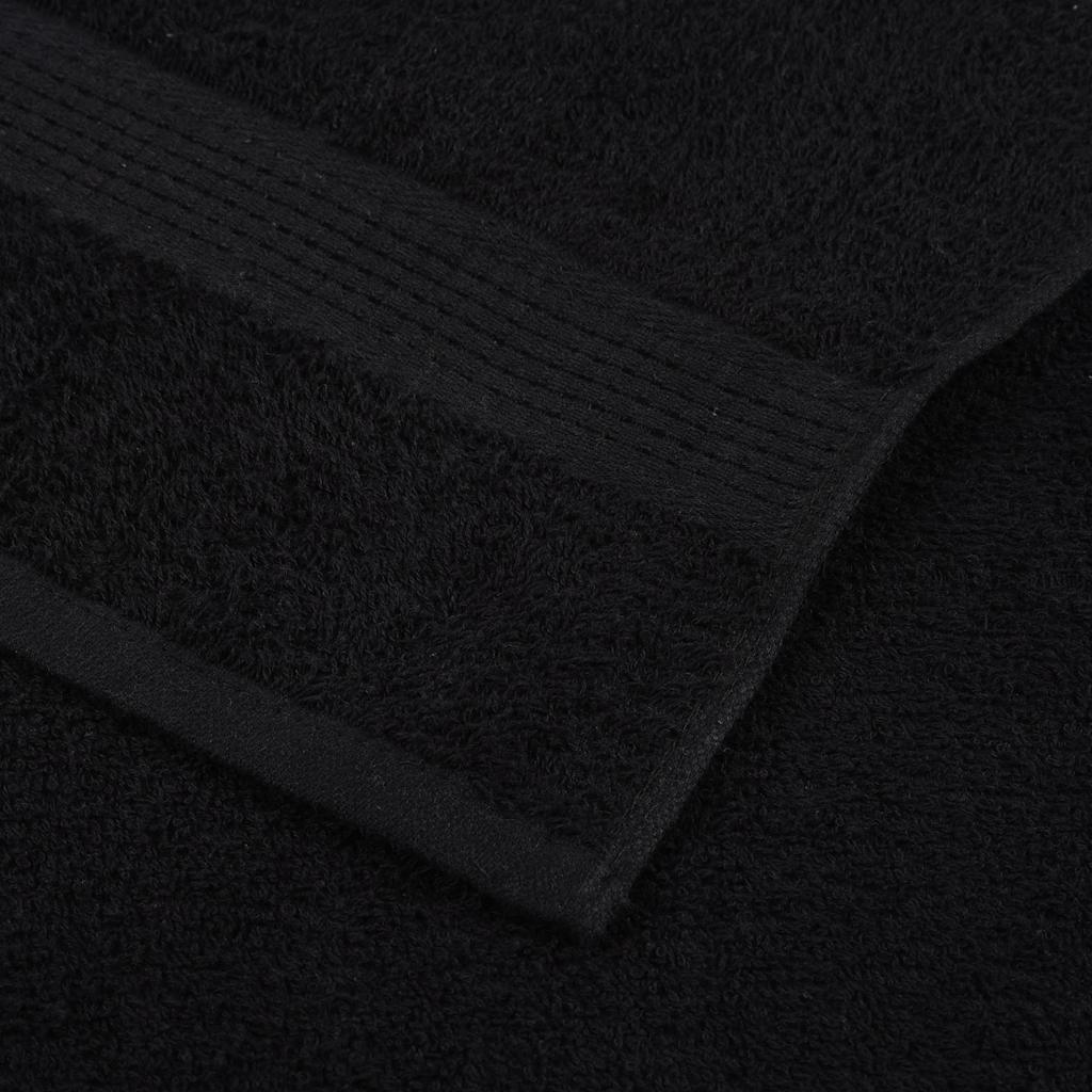 Serviettes FROGN 2 pces Noir 100x200 cm 360 g/m²