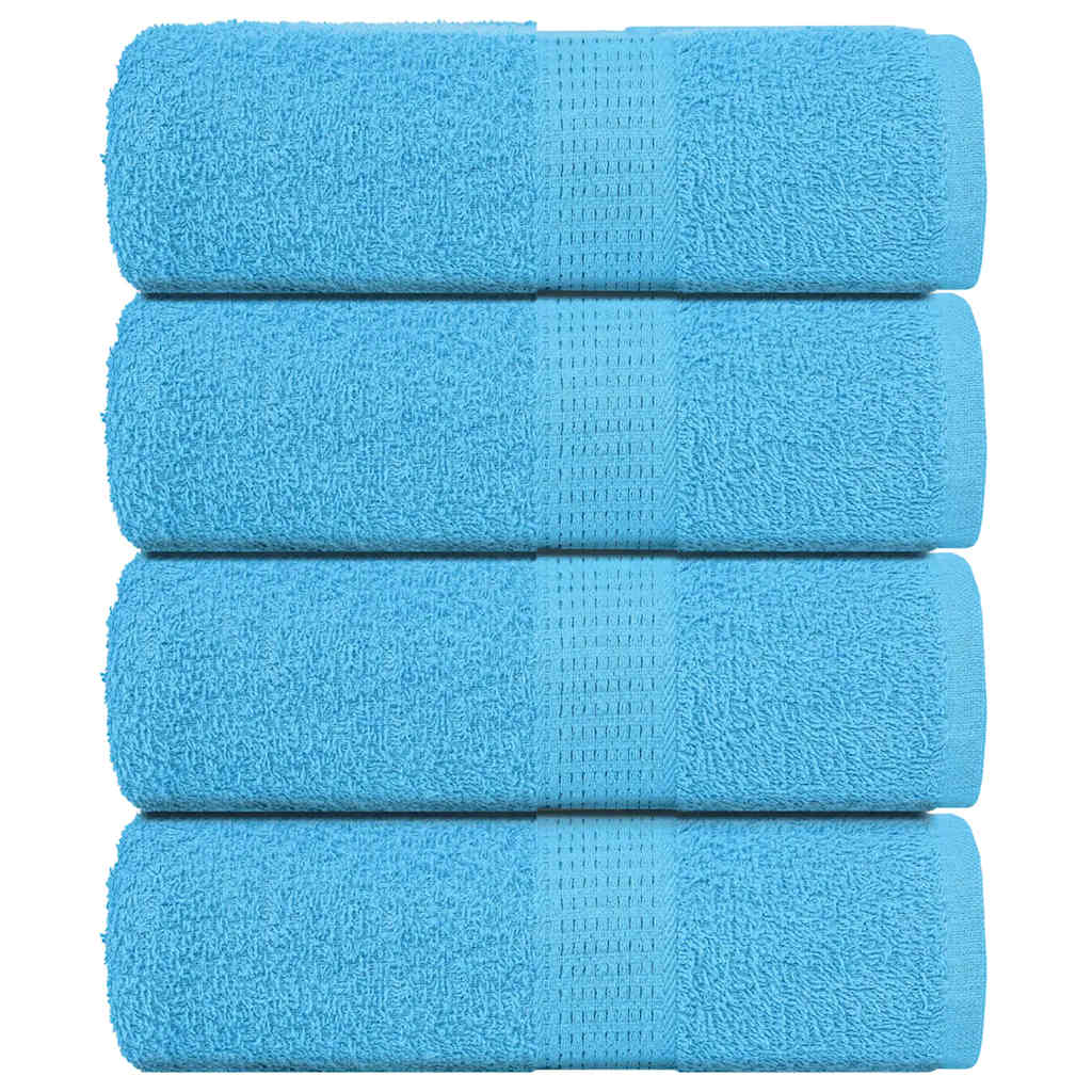Serviettes invités FROGN 4 p. Turquoise 30x50 cm 360 g/m²