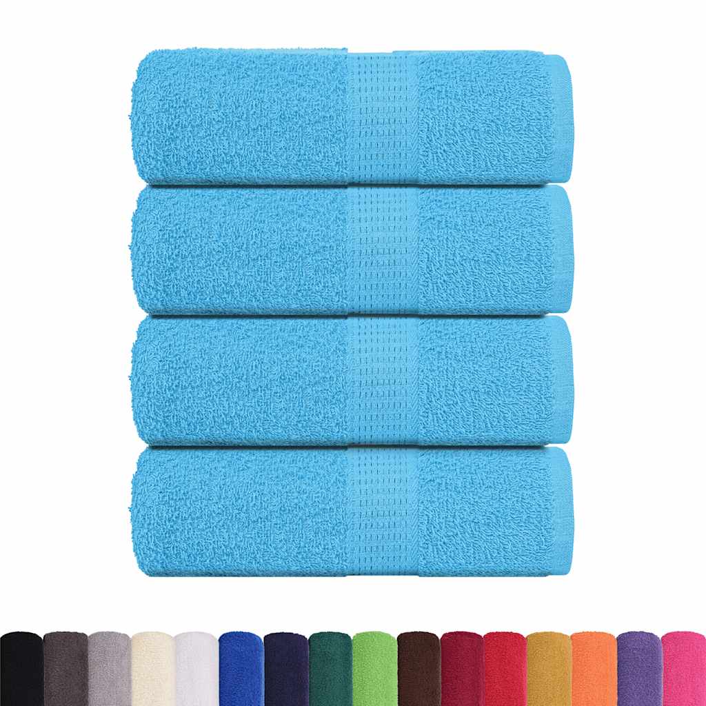 Serviettes invités FROGN 4 p. Turquoise 30x50 cm 360 g/m²