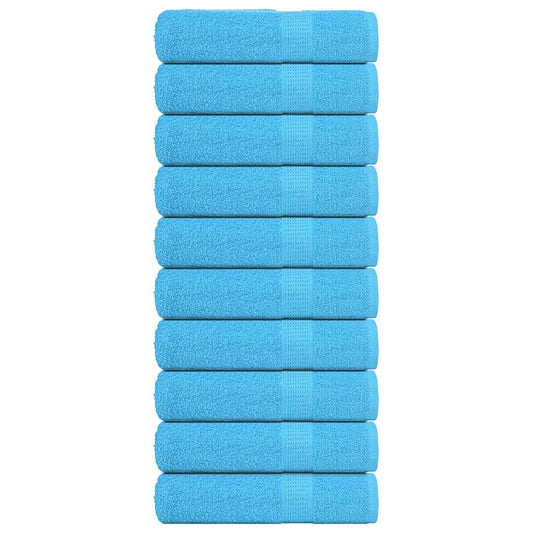 Serviettes de douche FROGN 10 pièces Turquoise 70x140 cm 360 g/m²