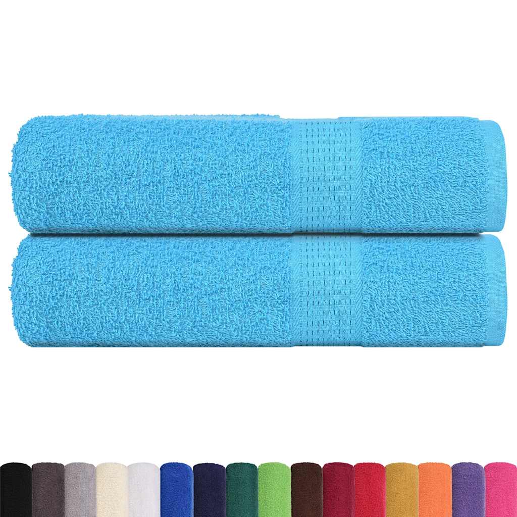 Serviettes de bain FROGN 2 p. Turquoise 100x150 cm 360 g/m²