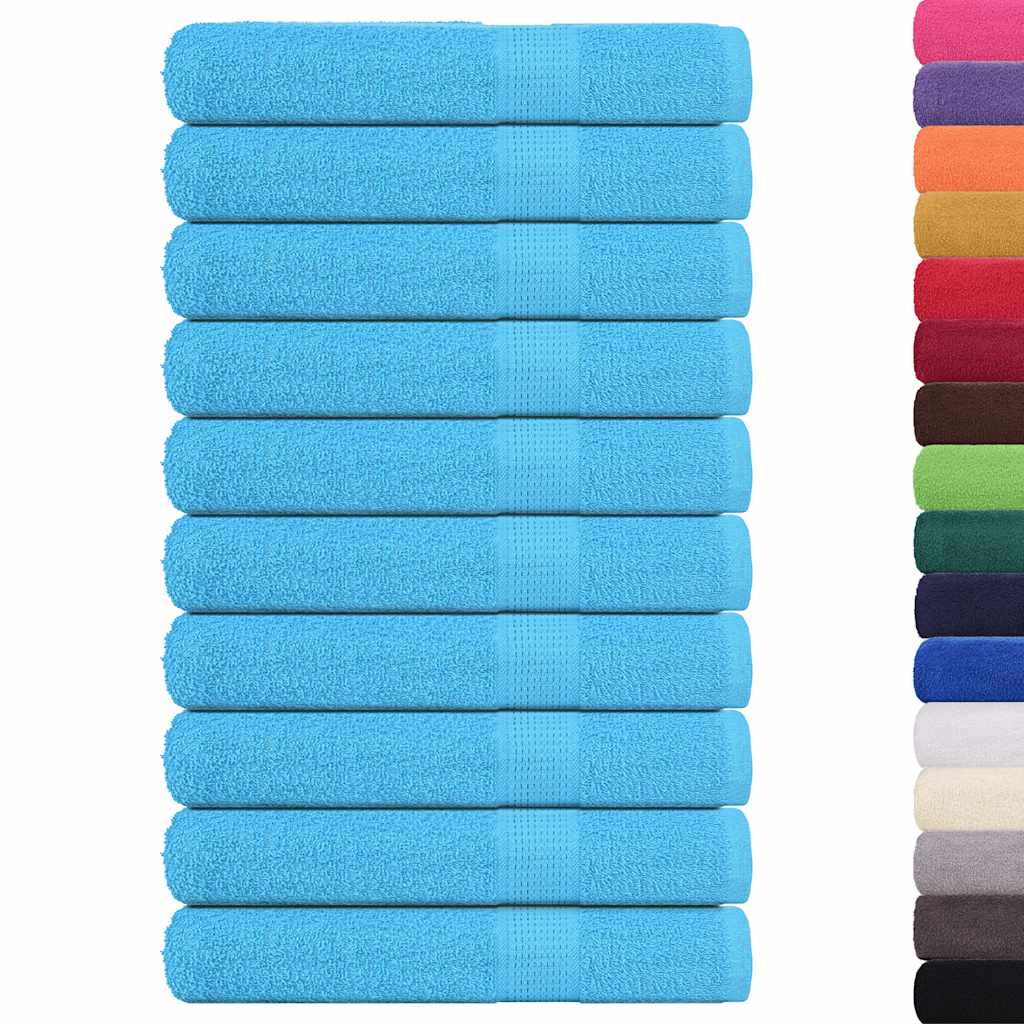 Serviettes de sauna FROGN 10 p. Turquoise 80x200 cm 360 g/m²