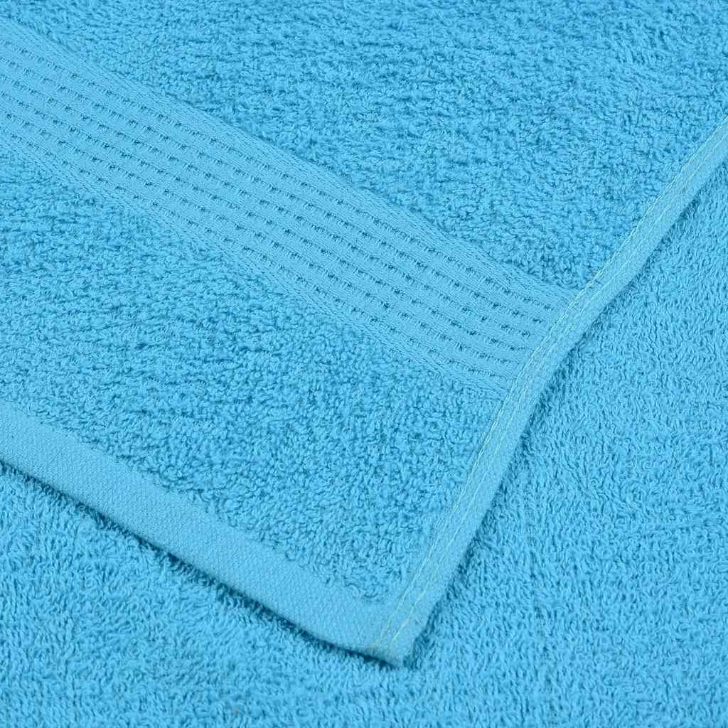 Serviettes de sauna FROGN 10 p. Turquoise 80x200 cm 360 g/m²