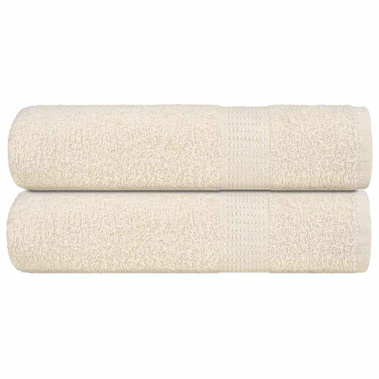 Serviettes FROGN 2 pces Crème 50x100 cm 360 g/m²