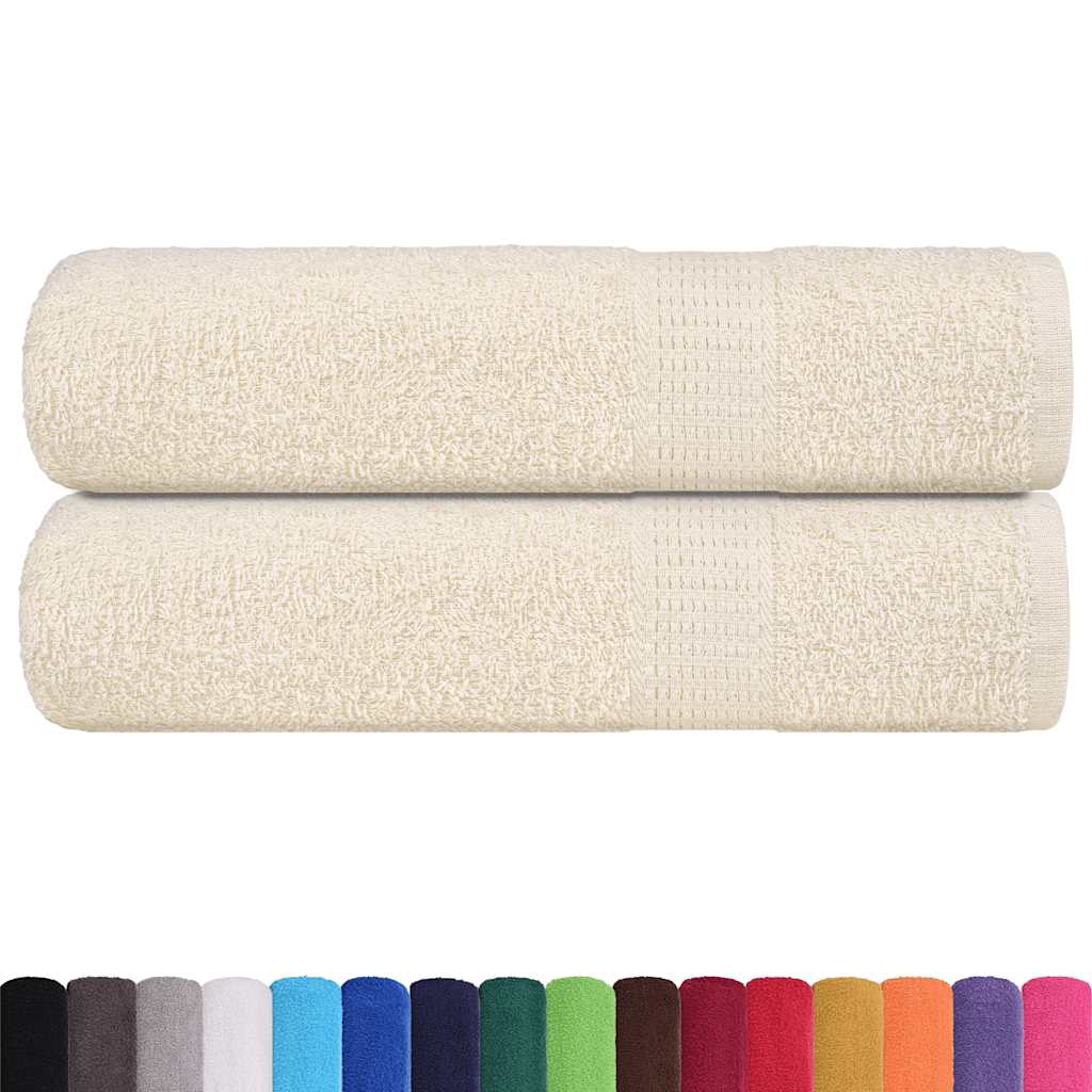 Serviettes de bain FROGN 2 p. Crème 100x150 cm 360 g/m²
