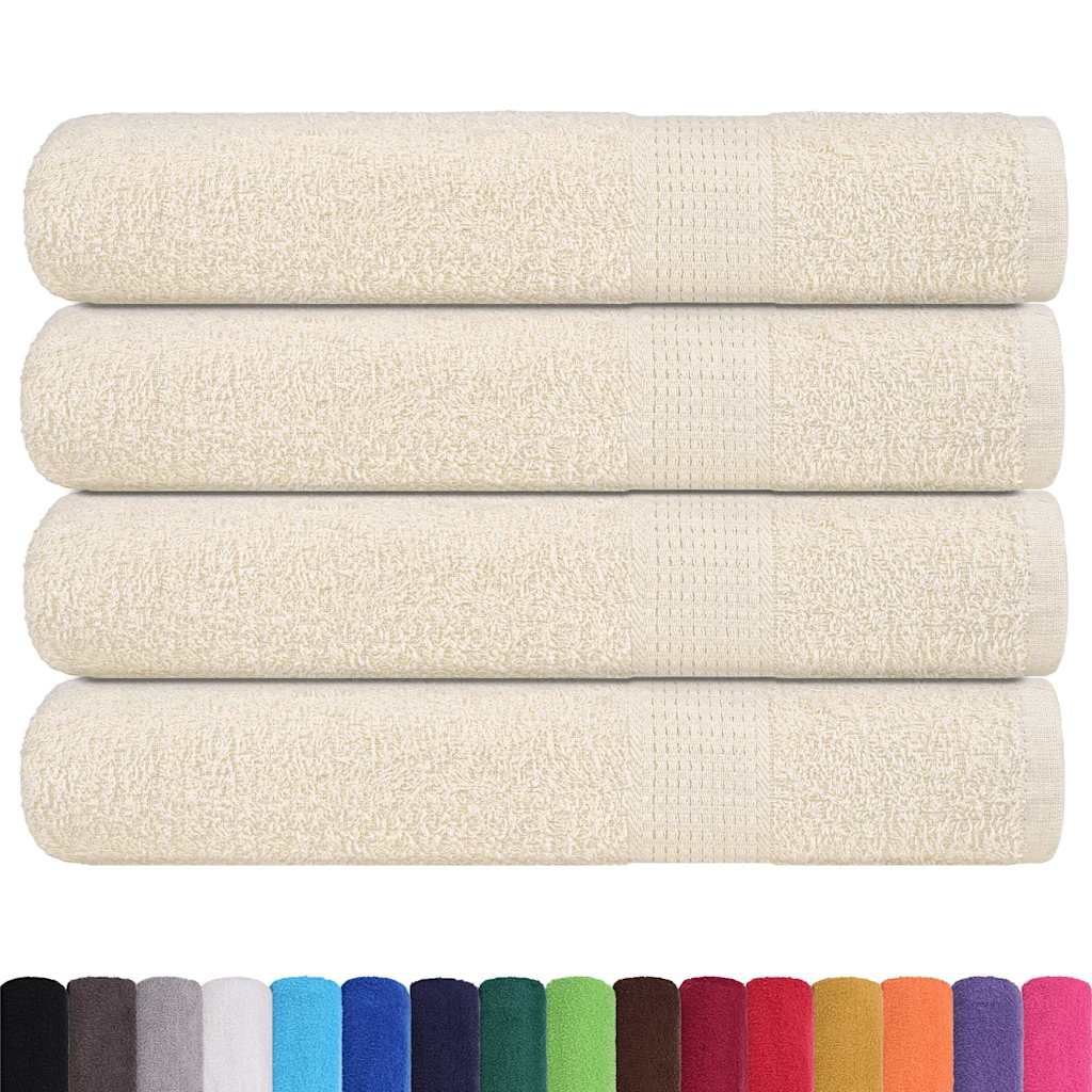 Serviettes de sauna FROGN 4 p. Crème 80x200 cm 360 g/m²
