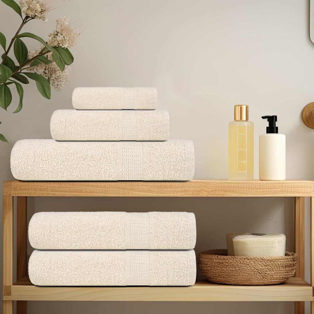 Serviettes de sauna FROGN 4 p. Crème 80x200 cm 360 g/m²