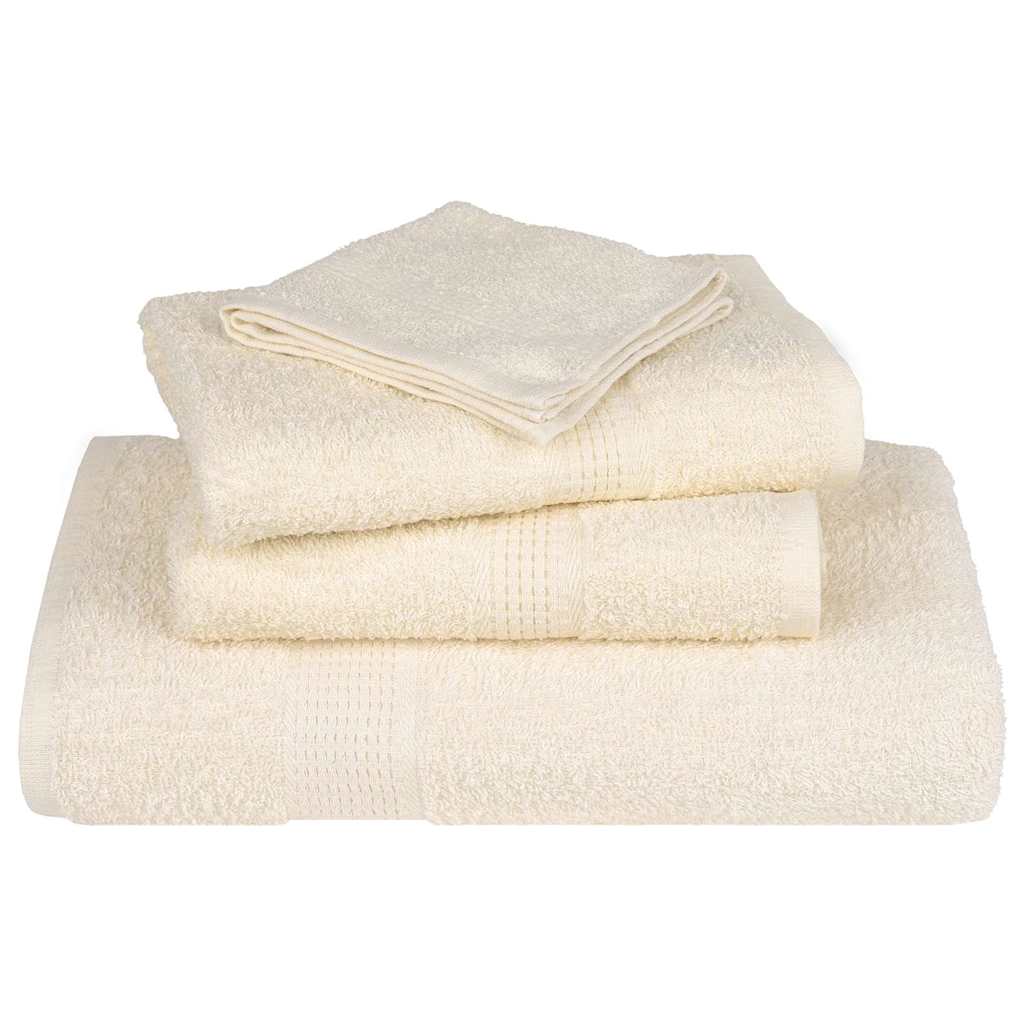 Serviettes de sauna FROGN 4 p. Crème 80x200 cm 360 g/m²