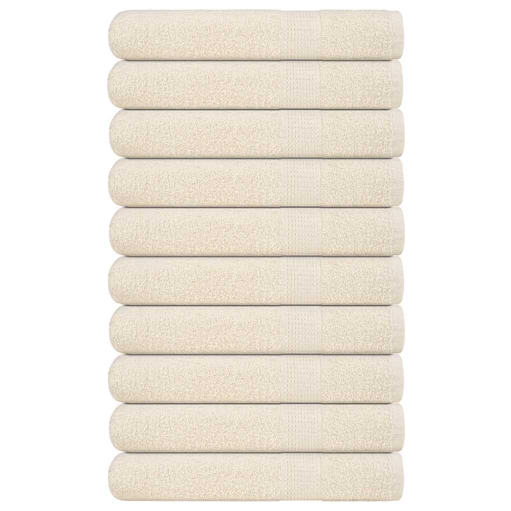 Serviettes de sauna FROGN 10 pièces Crème 80x200 cm 360 g/m²