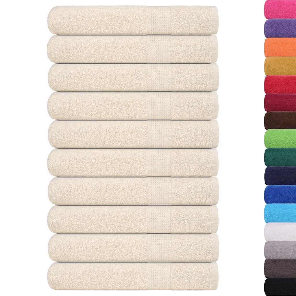 Serviettes de sauna FROGN 10 pièces Crème 80x200 cm 360 g/m²