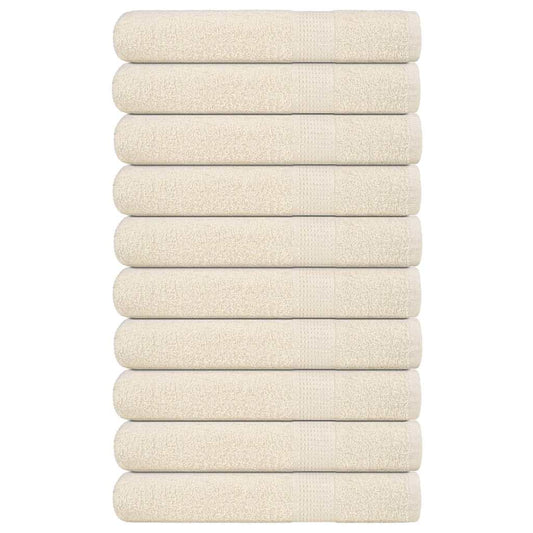 Serviettes FROGN 10 pces Crème 100x200 cm 360 g/m²