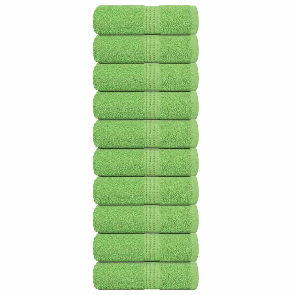 Serviettes de toilette FROGN 10 p. vert pomme 30x30 cm 360 g/m²