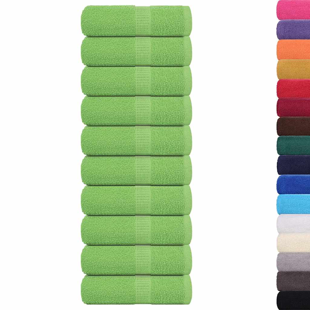Serviettes de toilette FROGN 10 p. vert pomme 30x30 cm 360 g/m²