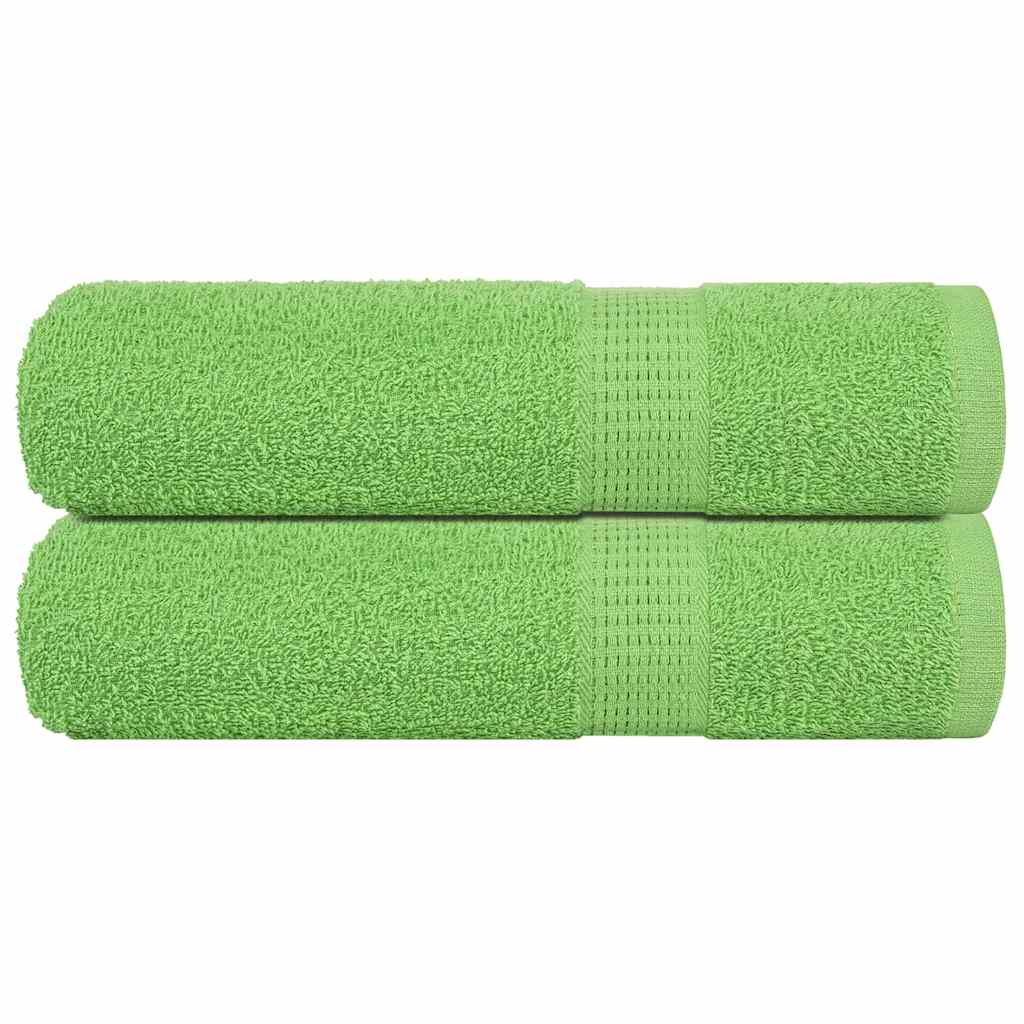 Serviettes de bain FROGN 2 pièces Vert pomme 100x150 cm 360 g/m²