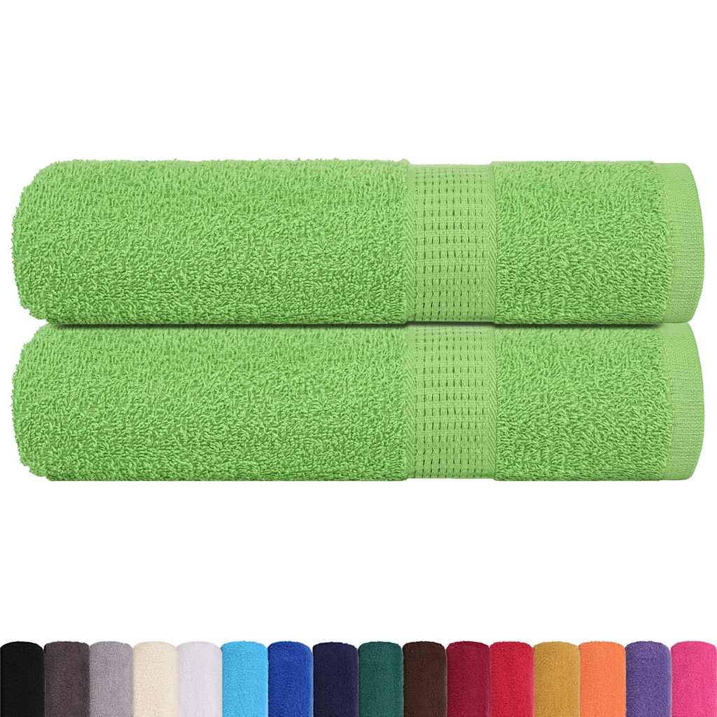Serviettes de bain FROGN 2 pièces Vert pomme 100x150 cm 360 g/m²
