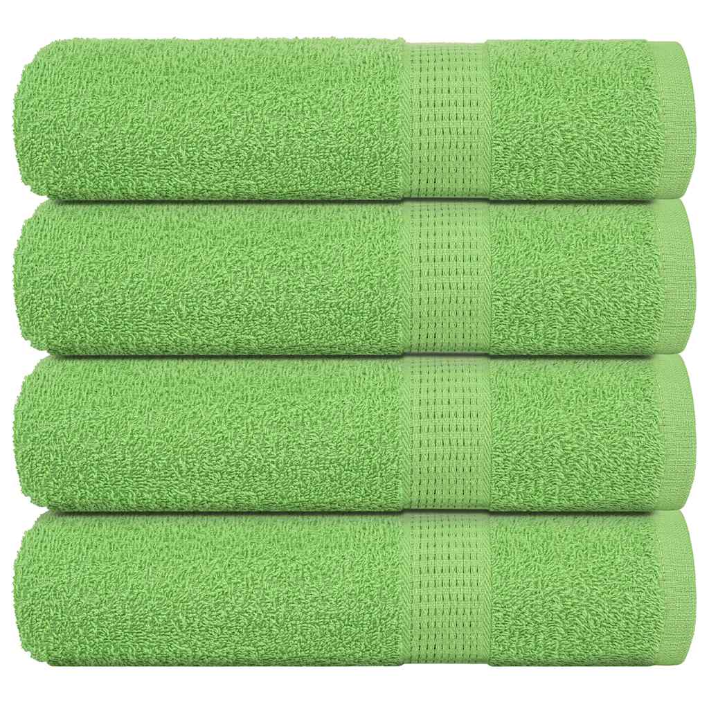 Serviettes de bain FROGN 4 p. vert pomme 100x150 cm 360 g/m²