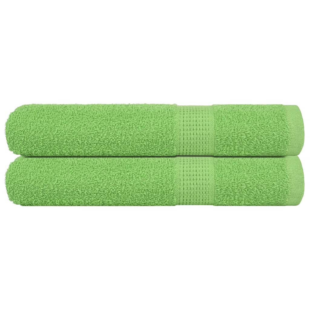 Serviettes de sauna FROGN 2 p. Vert pomme 80x200 cm 360 g/m²