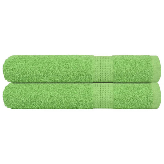 Serviettes de sauna FROGN 2 p. Vert pomme 80x200 cm 360 g/m²